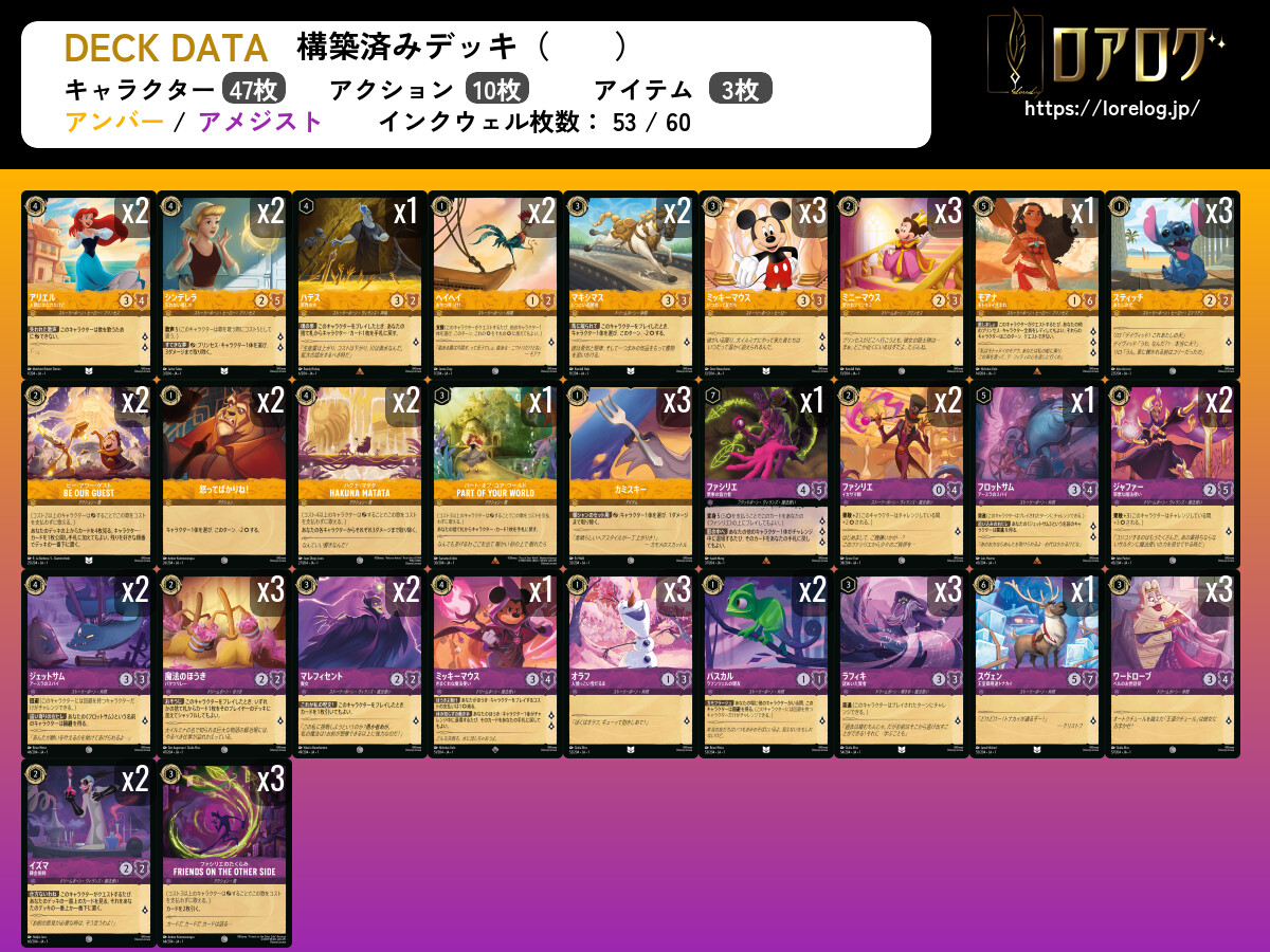 ロルカナ　ルビーアメジスト　デッキ　まとめ売り　タマトア等 ロルカナ3弾環境デッキ紹介【ルビー＆アメジストバウンス